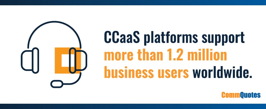 CCaaS platforms support more than 1.2 million business users worldwide.